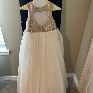 Flower girl/daddy daughter dress with heart cut out